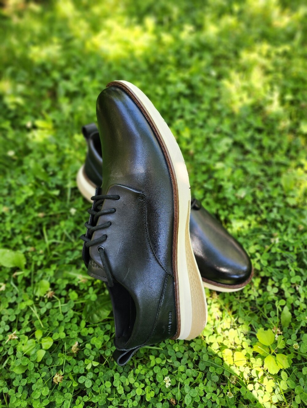 Size 12 - 🆕️ Cole Haan Zerogrand Black Leather Derby Shoes - Picture 6 of 11